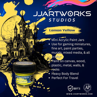 Lemon Yellow Acrylic Paint, 15ml Jar, Heavy Body