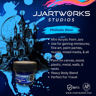 Phthalo Blue Acrylic Paint, 15ml Jar, Heavy Body