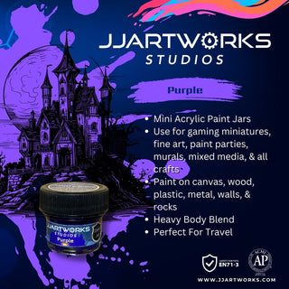 Purple Acrylic Paint, 15ml Jar, Heavy Body