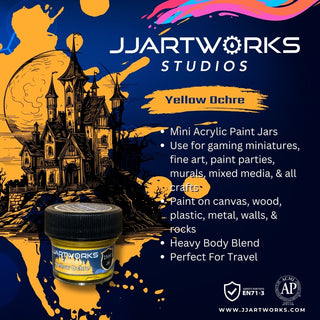 Yellow Ochre Acrylic Paint, 15ml Jar, Heavy Body