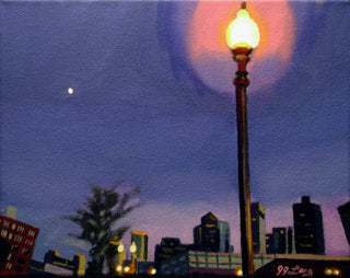 Midnight Boston Lamppost