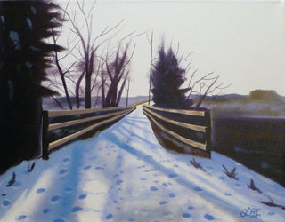 Snow Covered Foot Bridge
