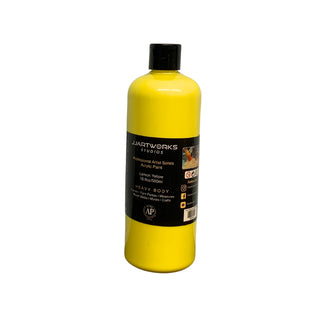Lemon Yellow Acrylic Paint, 500ml Bottle, Heavy Body