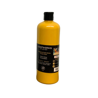 Yellow Ochre Acrylic Paint, 500ml Bottle, Heavy Body